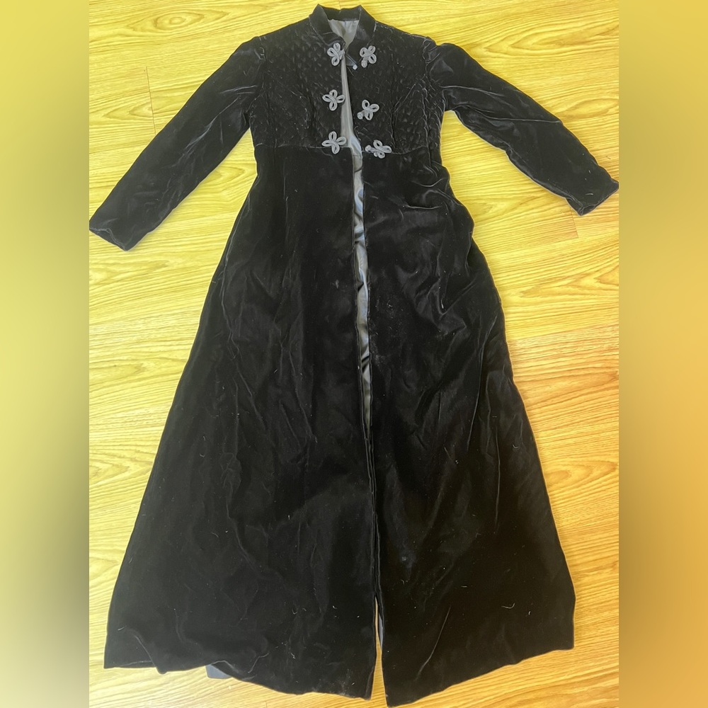 70’s Young Dimension Maxi Black Coat size 9